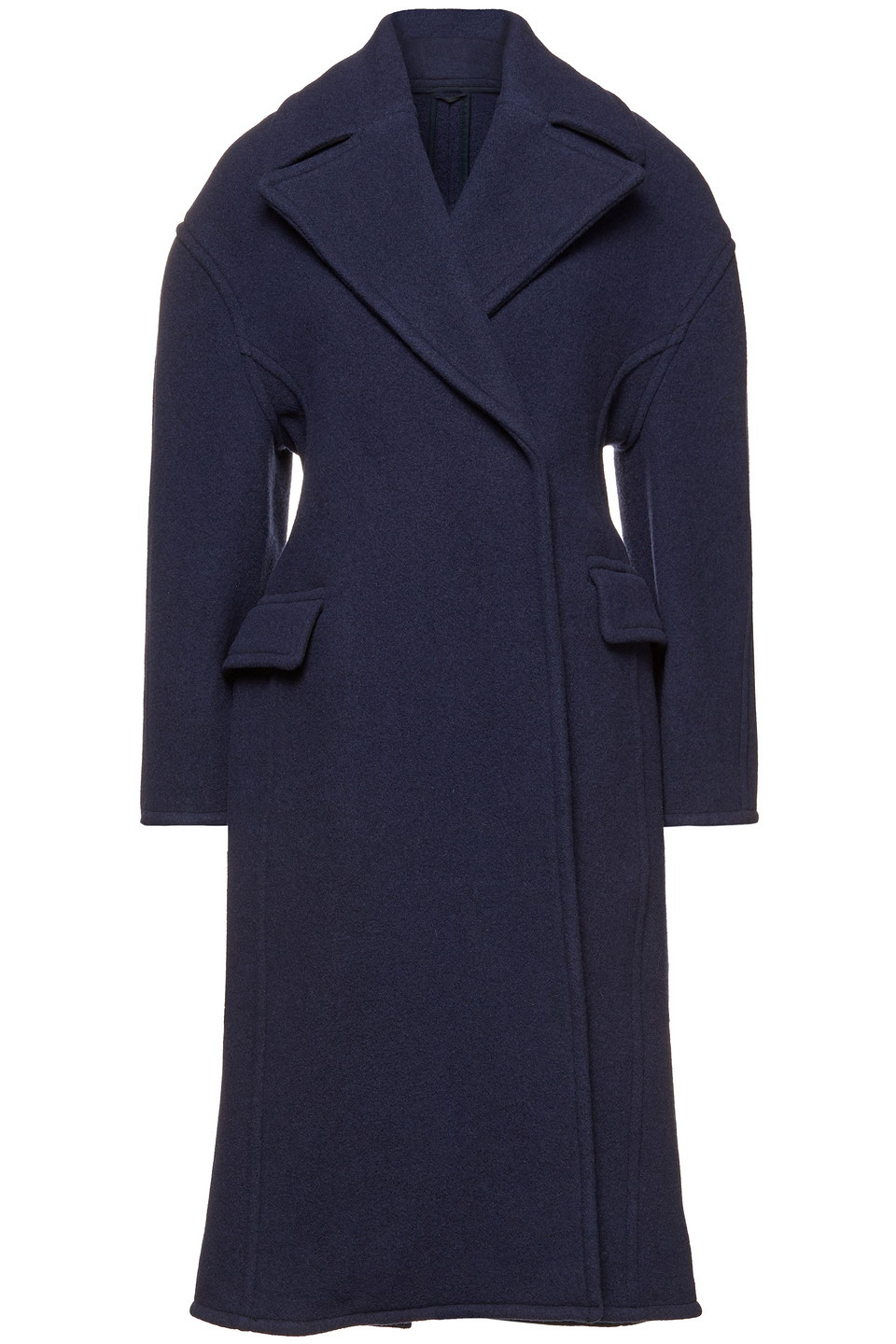 Wool-blend felt coat
