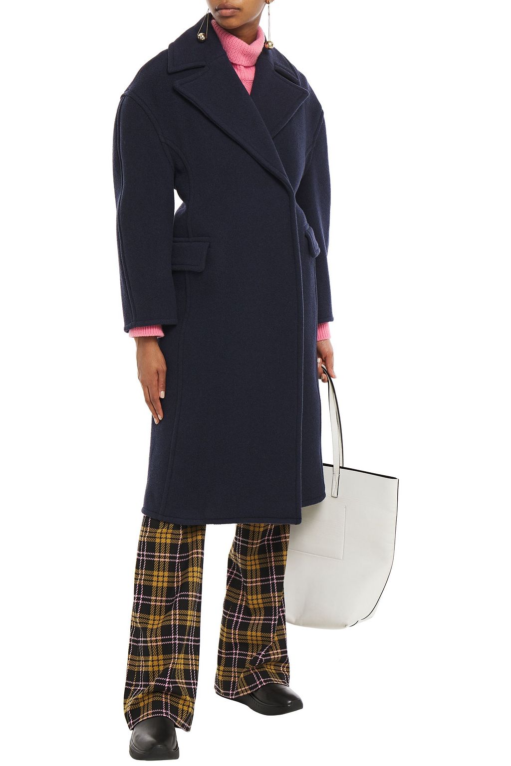 ACNE STUDIOS Double-breasted wool-blend felt coat