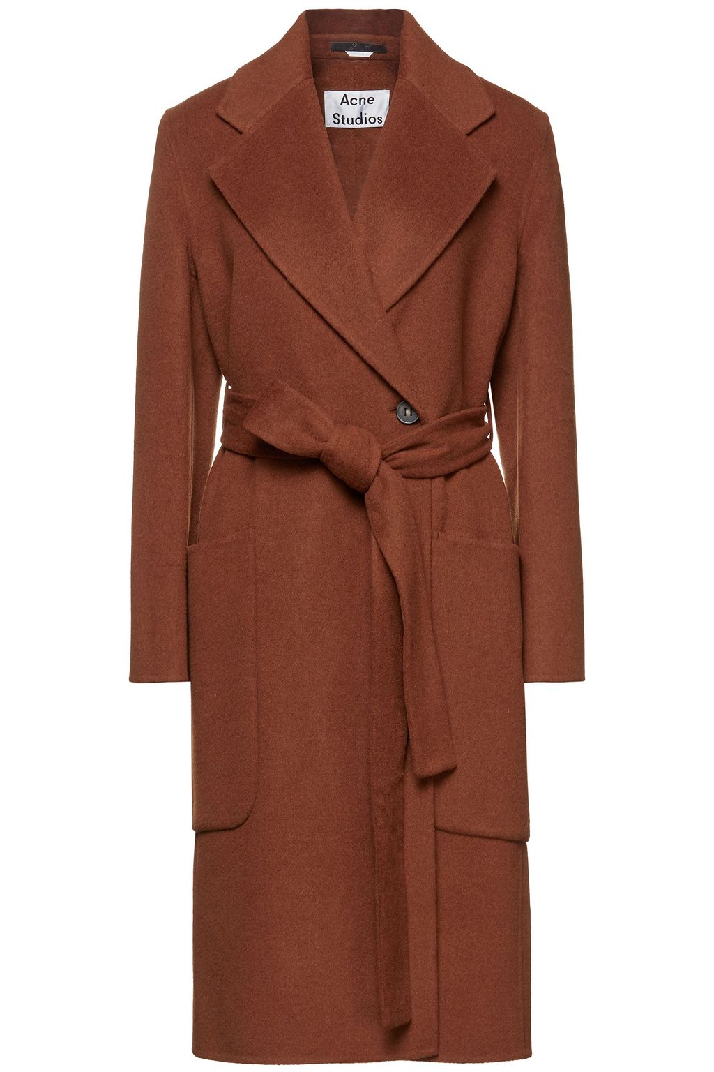 acne belted wool coat