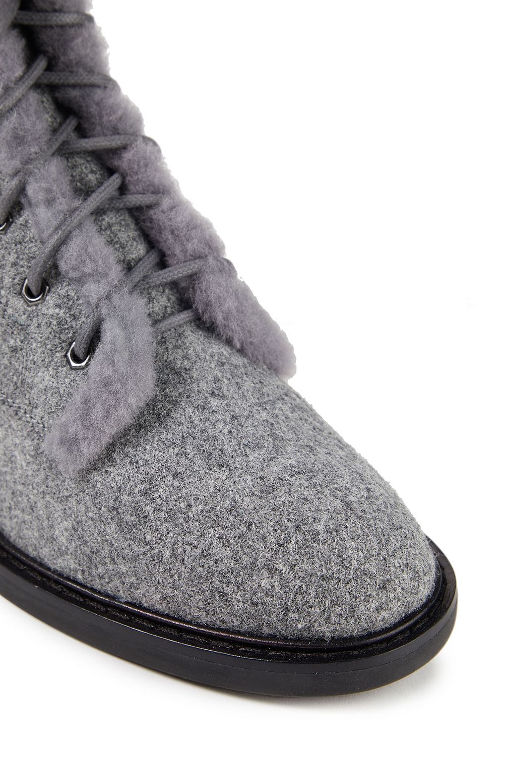 NICHOLAS KIRKWOOD Suzi shearling-lined felt combat boots