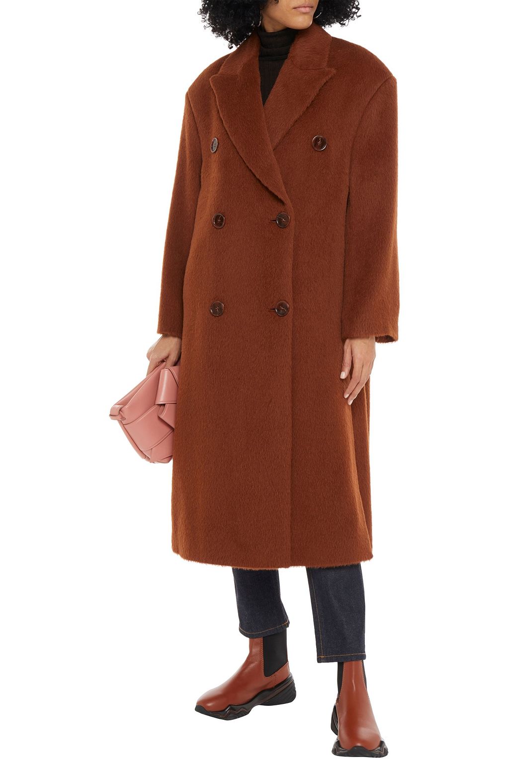 ACNE STUDIOS Double-breasted alpaca and wool-blend coat