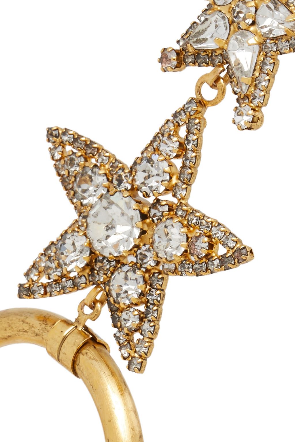 ELIZABETH COLE 24-karat gold-plated Swarovski crystal earrings