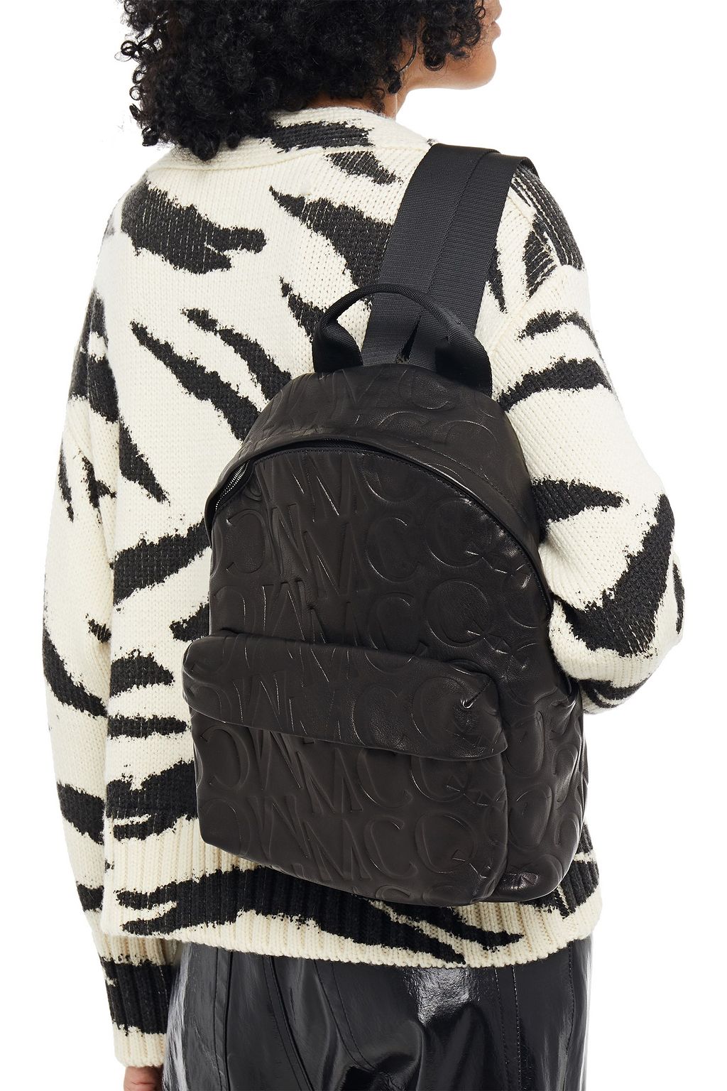 MCQ ALEXANDER MCQUEEN Logo-embossed leather backpack