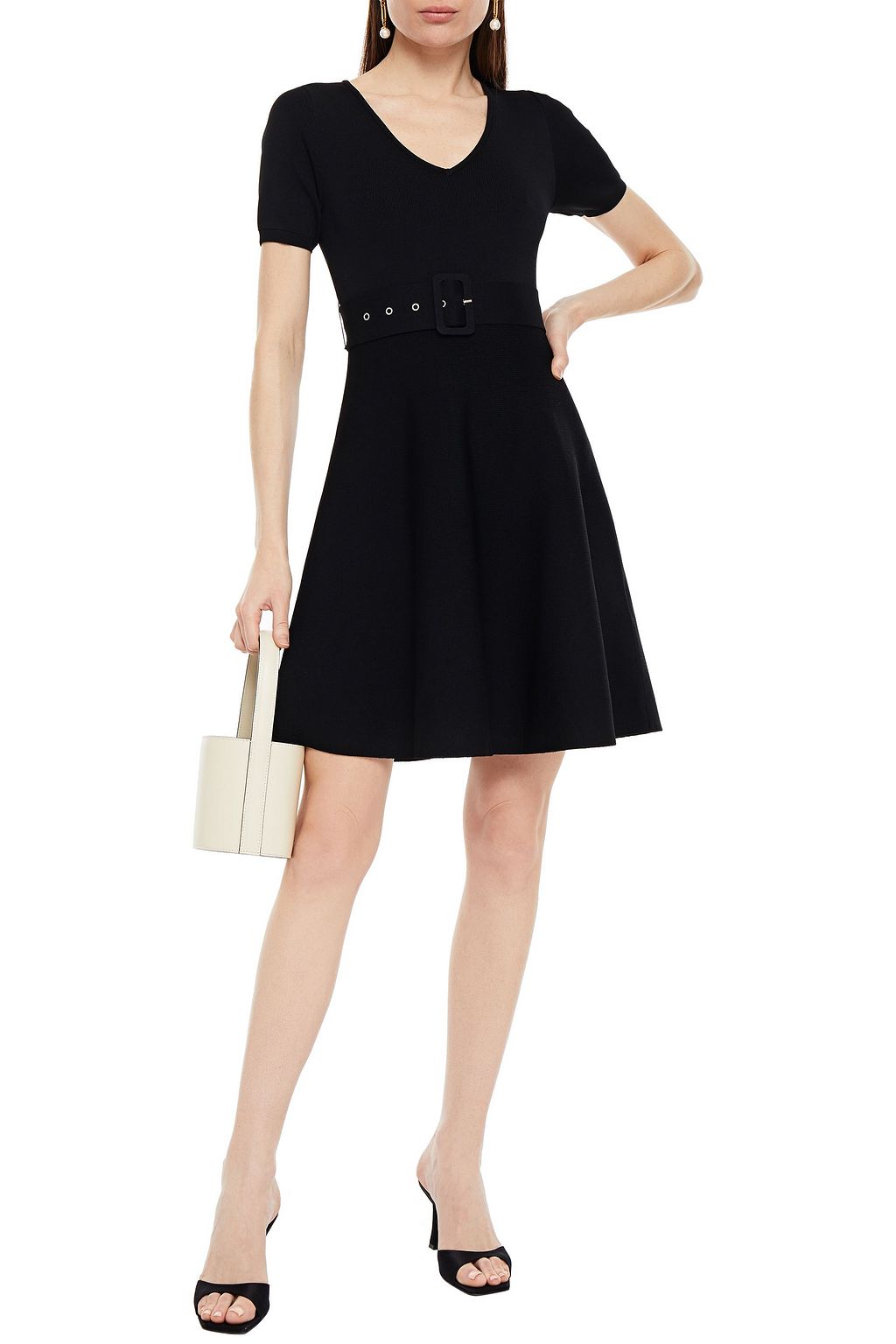 CLAUDIE PIERLOT Fluted knitted mini dress