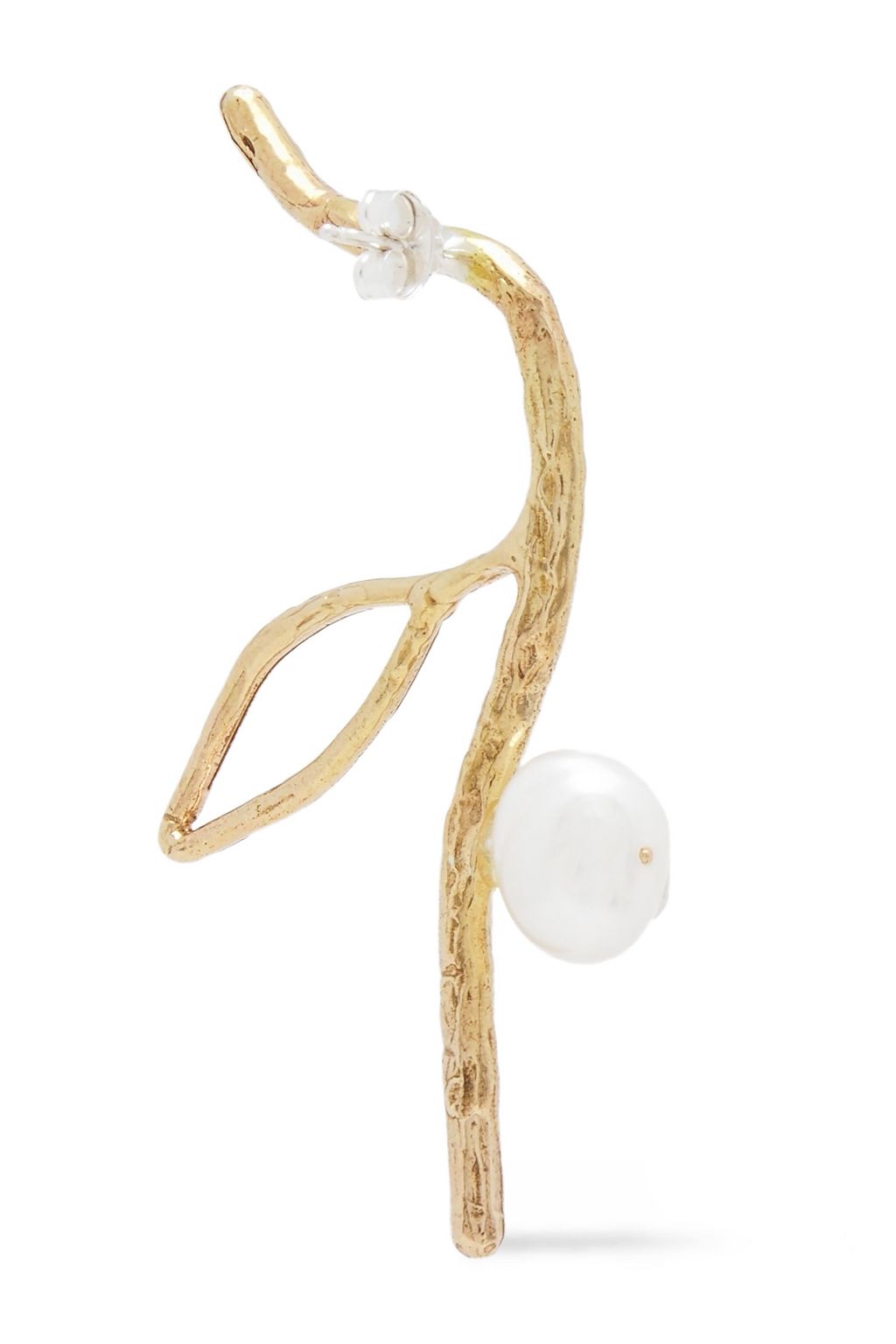 ​ANITA BERISHA Sterling silver and gold-tone freshwater pearl earrings