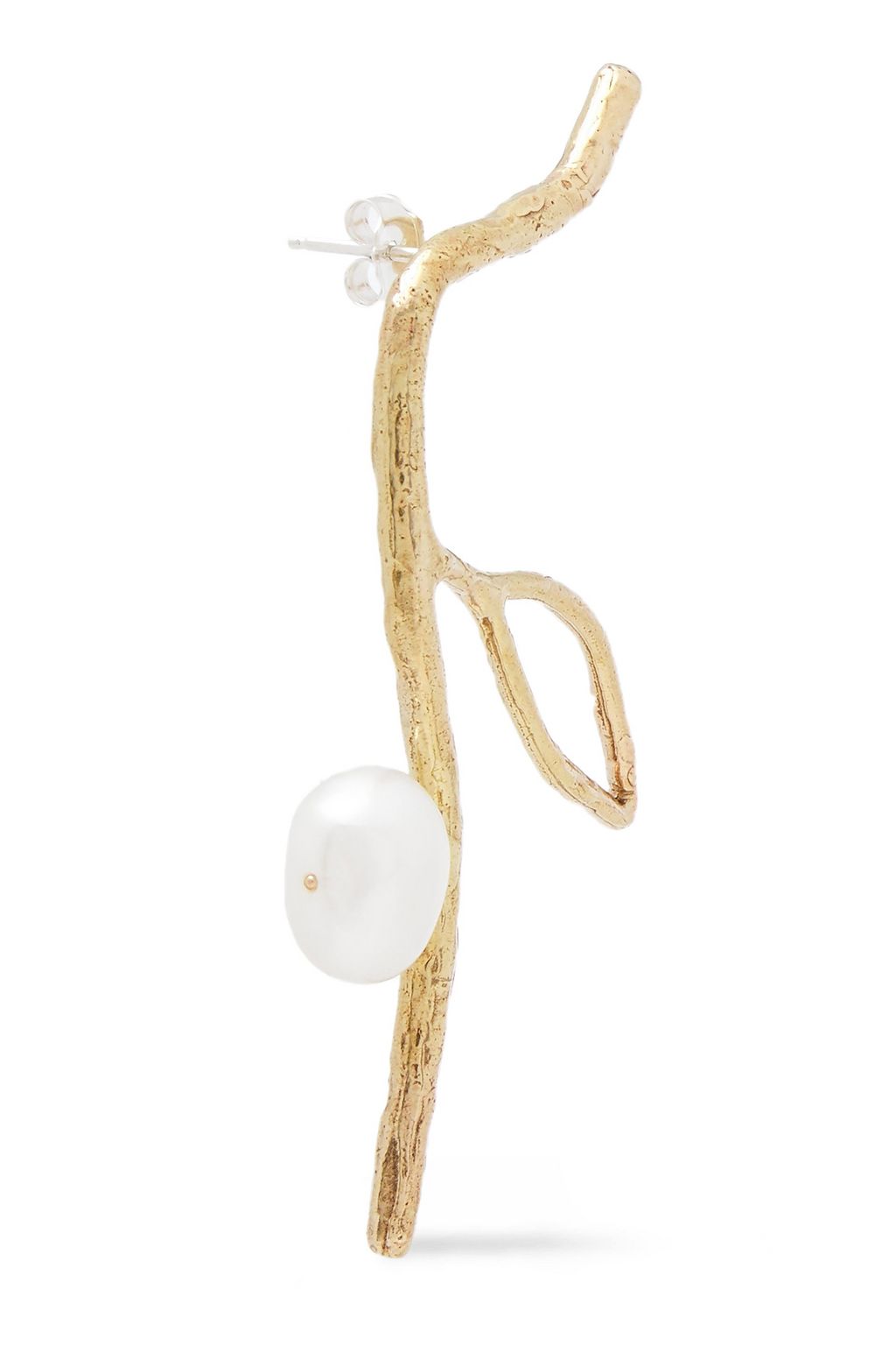 ​ANITA BERISHA Sterling silver and gold-tone freshwater pearl earrings