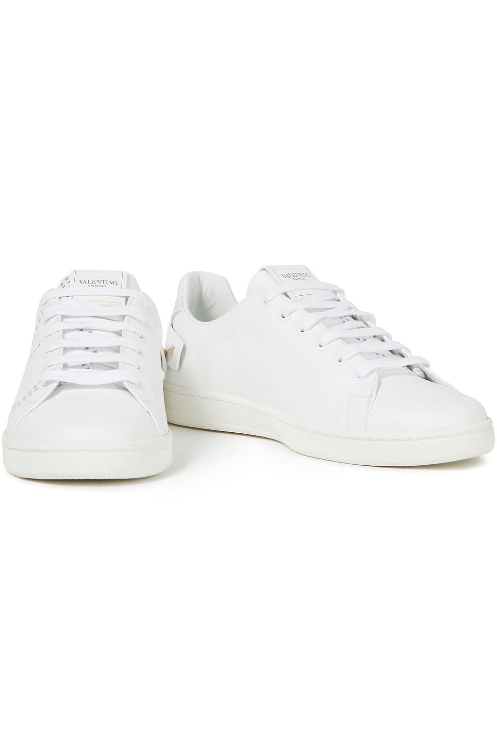 VALENTINO GARAVANI Backnet perforated leather sneakers