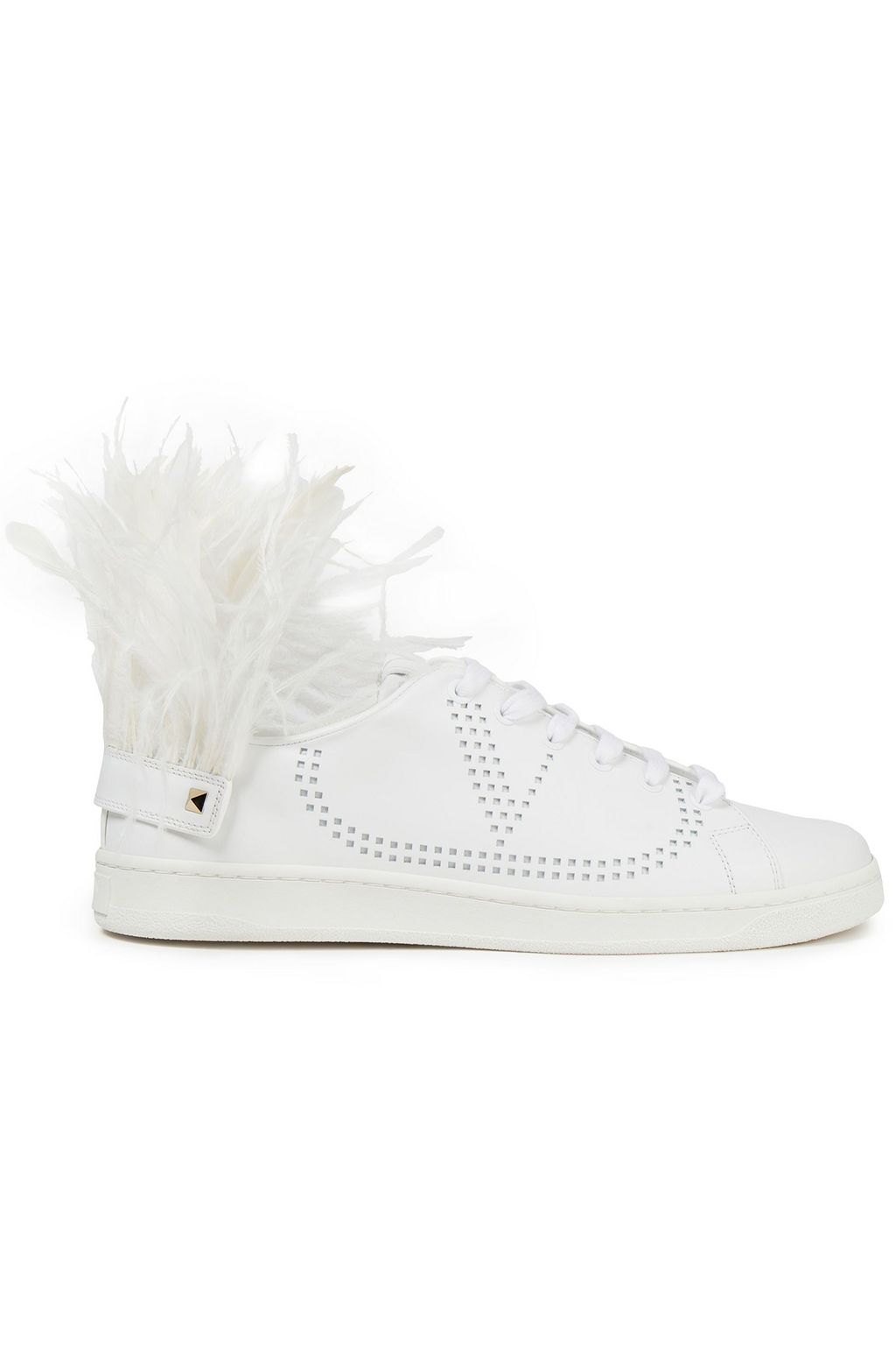 VALENTINO GARAVANI Backnet perforated leather sneakers