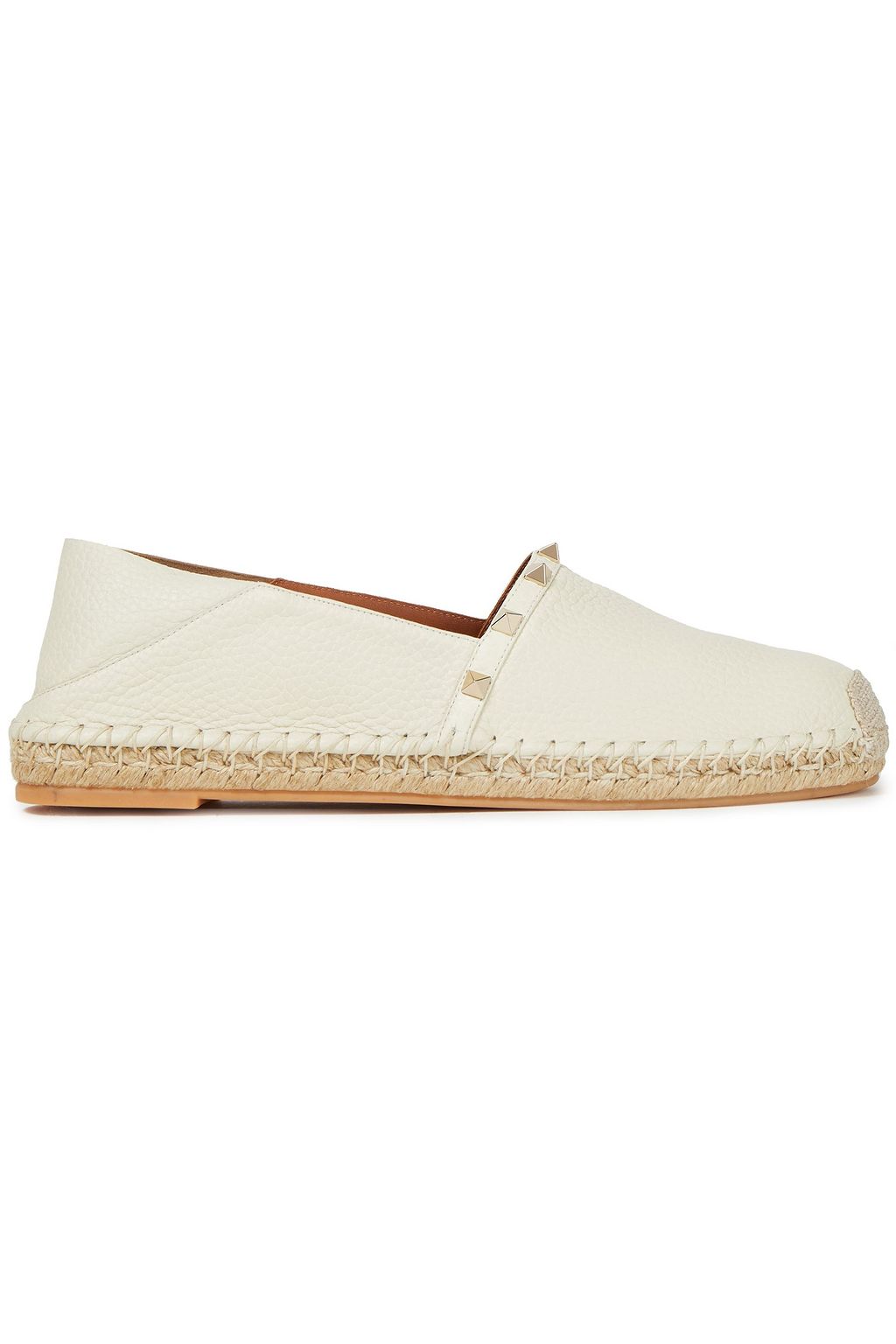 valentino garavani textured leather espadrilles