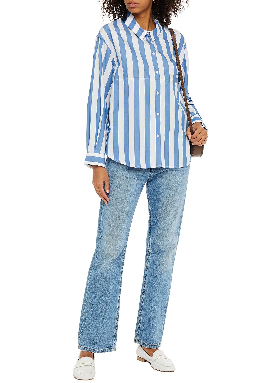 CLAUDIE PIERLOT Striped cotton-poplin shirt