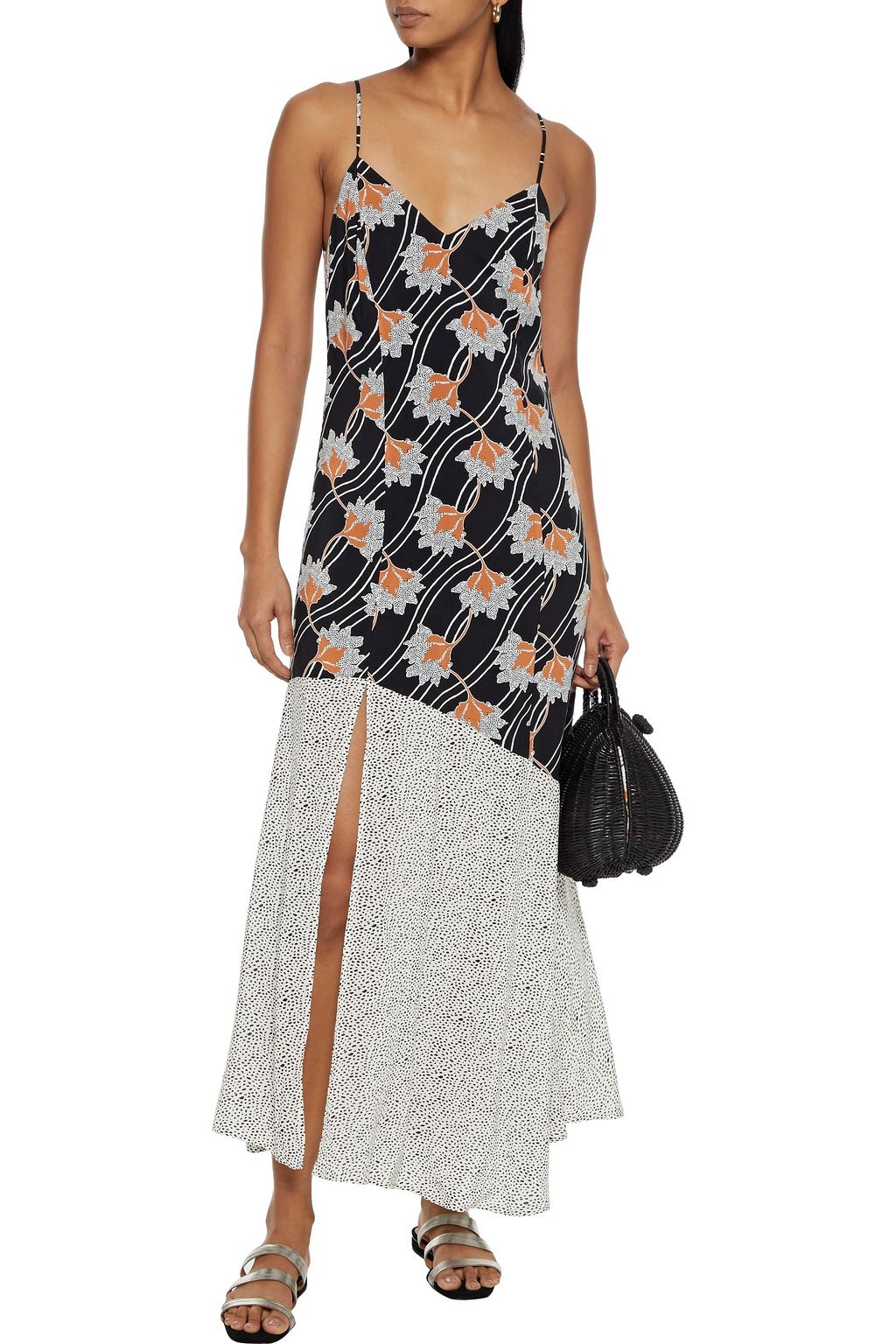 VIX PAULA HERMANNY Margot Erin paneled printed voile maxi dress