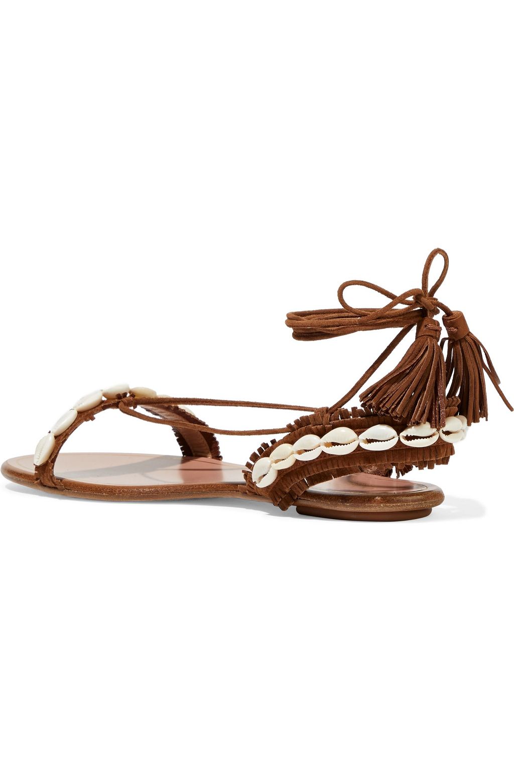 AQUAZZURA Honolulu suede and shell sandals