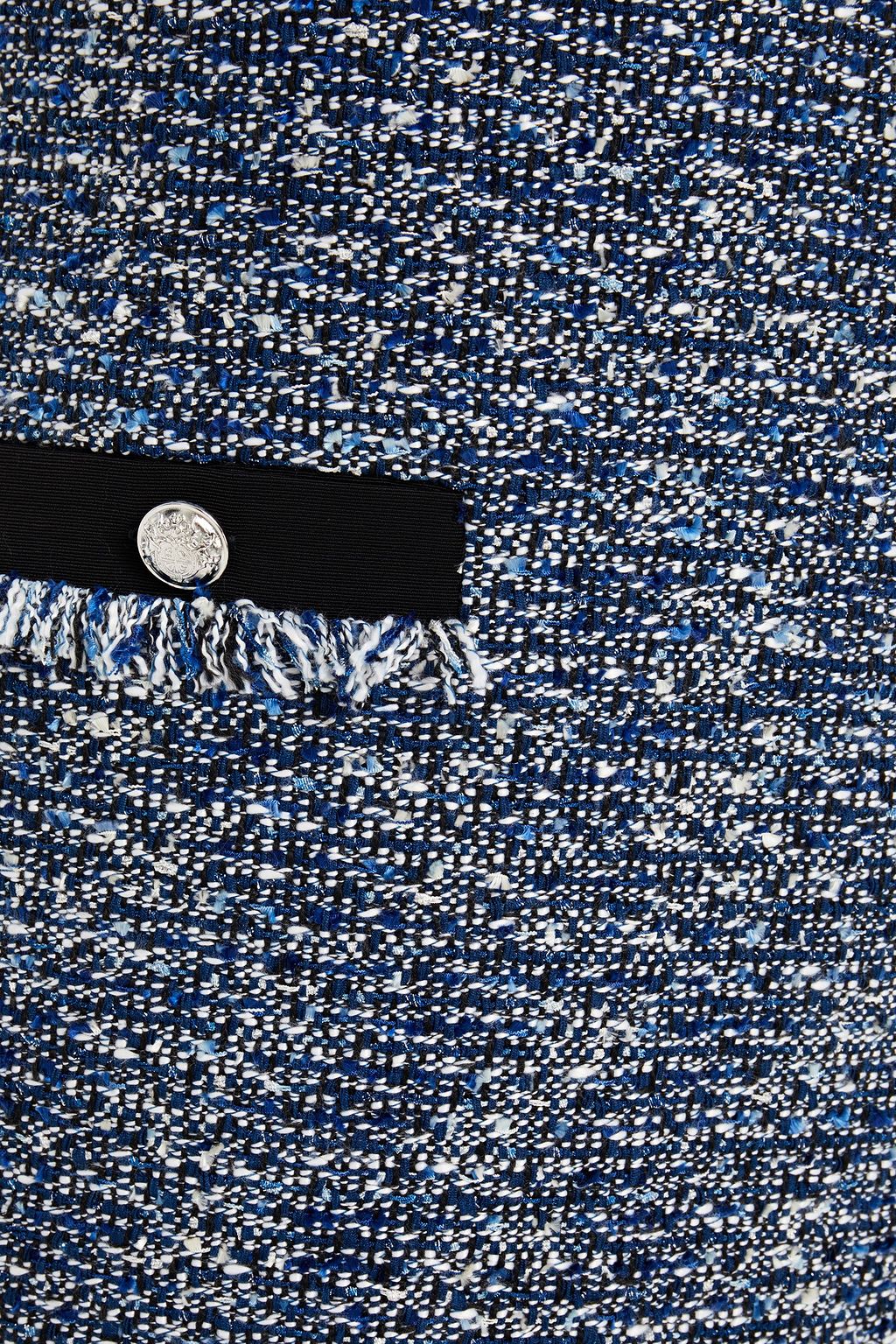CLAUDIE PIERLOT Frayed metallic tweed mini dress
