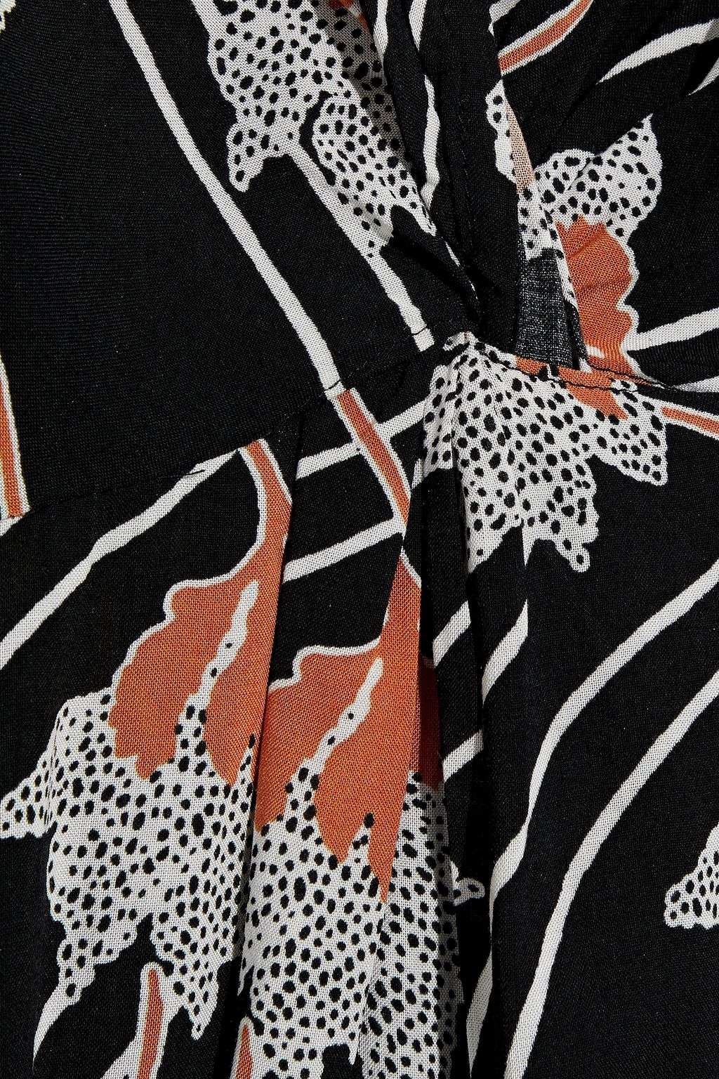 VIX PAULA HERMANNY Margot Celina wrap-effect paneled printed voile kaftan