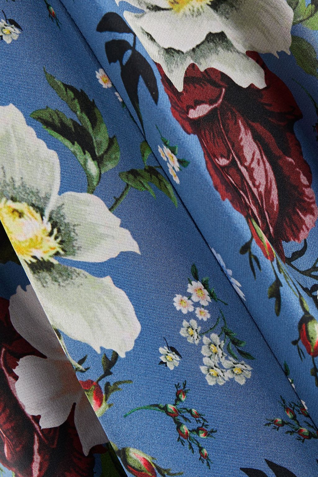 ERDEM Maury floral-print silk crepe de chine skirt