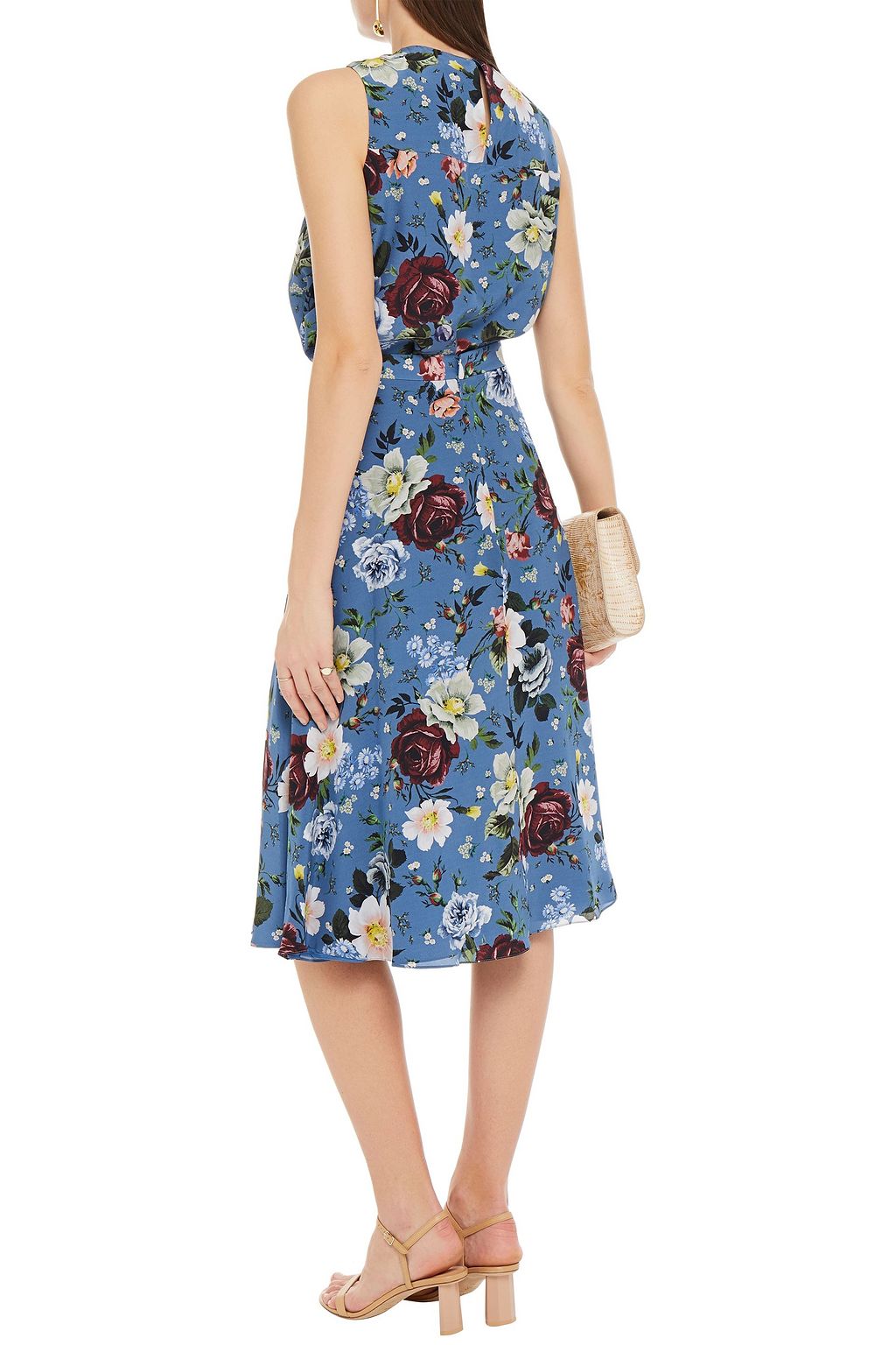ERDEM Maury floral-print silk crepe de chine skirt