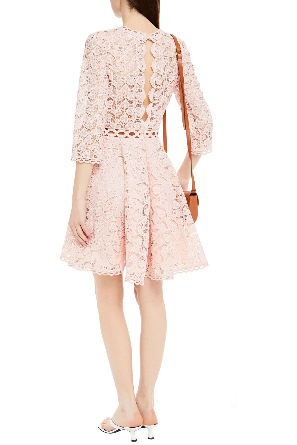 CLAUDIE PIERLOT Flared guipure lace dress