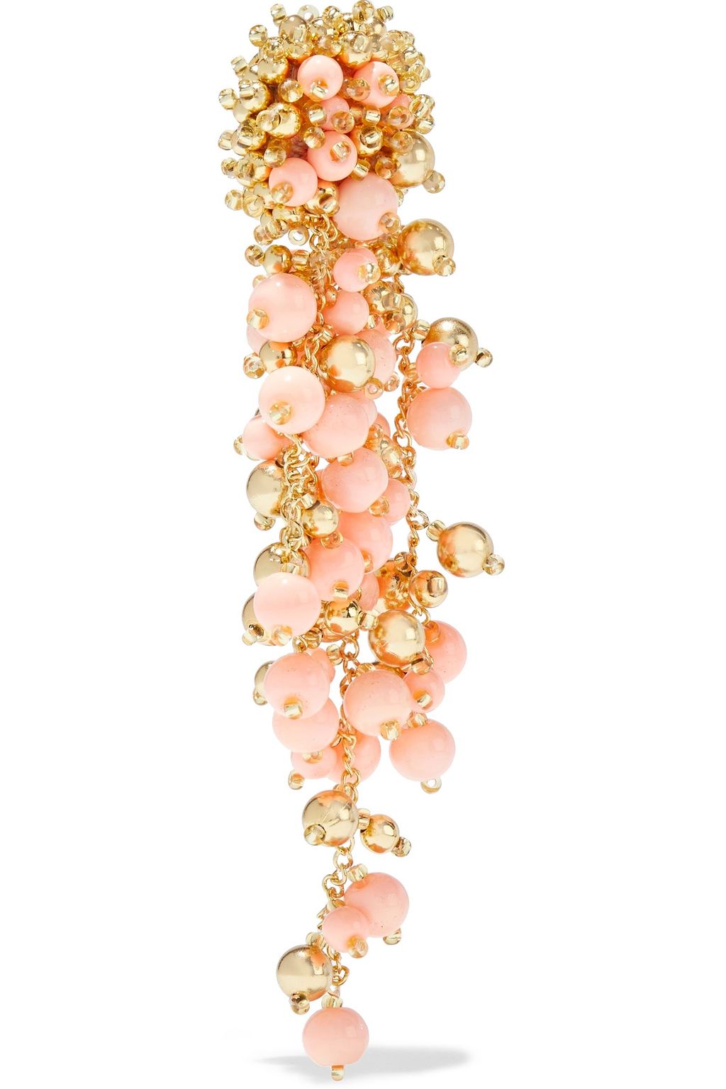 OSCAR DE LA RENTA Gold-tone beaded earrings