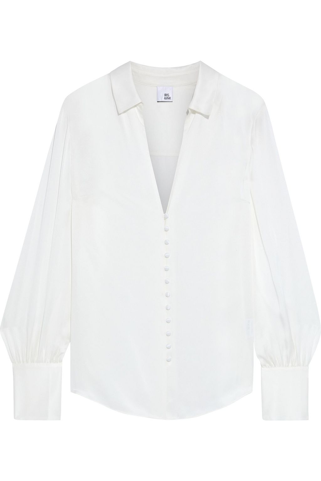 off white satin blouse