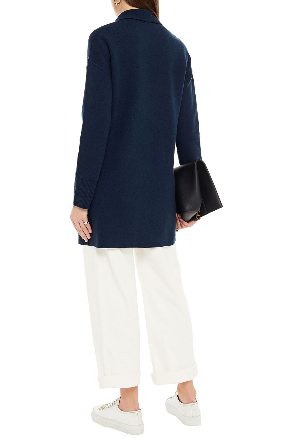 LORO PIANA Normandie reversible belted striped cashmere cardigan