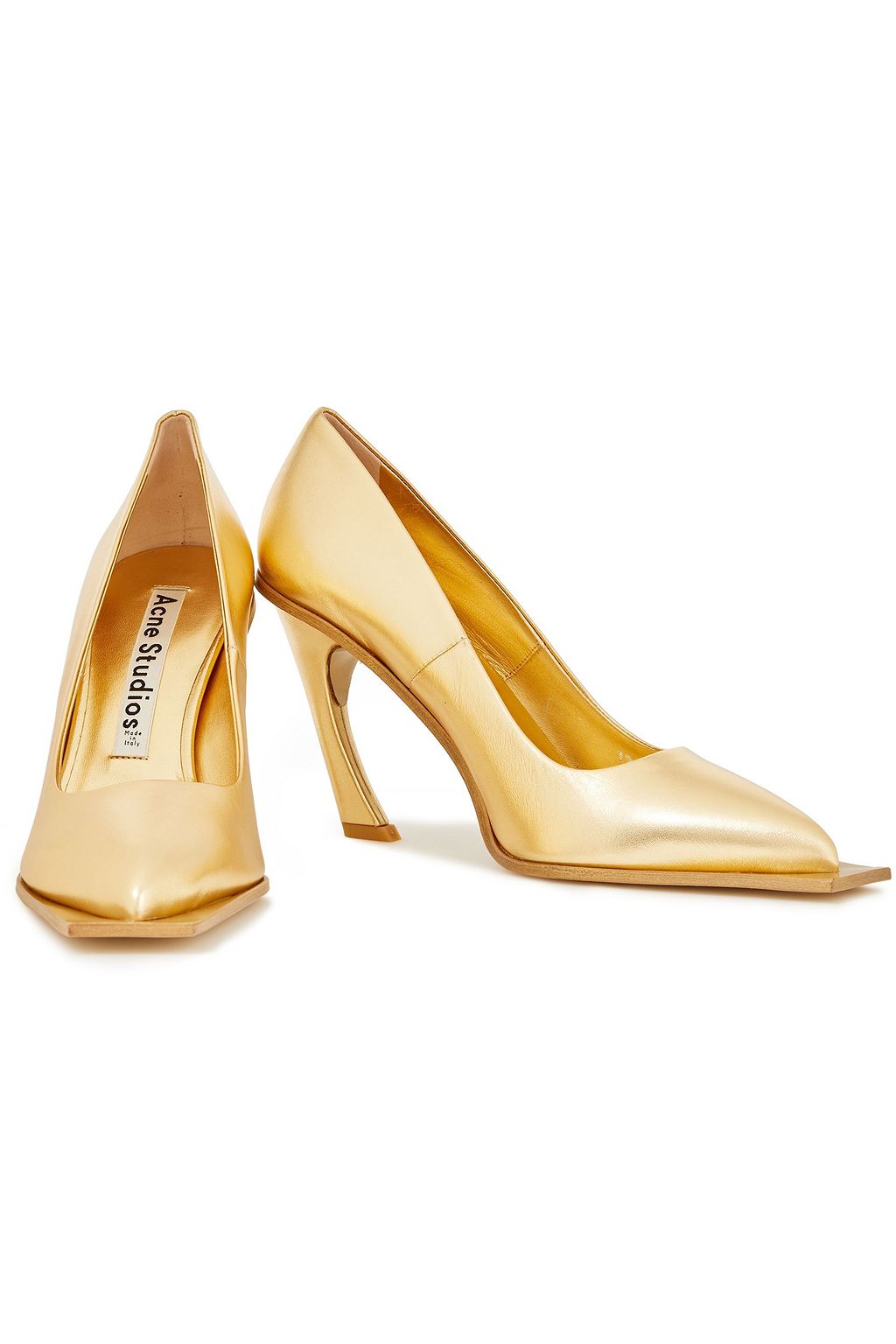 ACNE STUDIOS Metallic leather pumps
