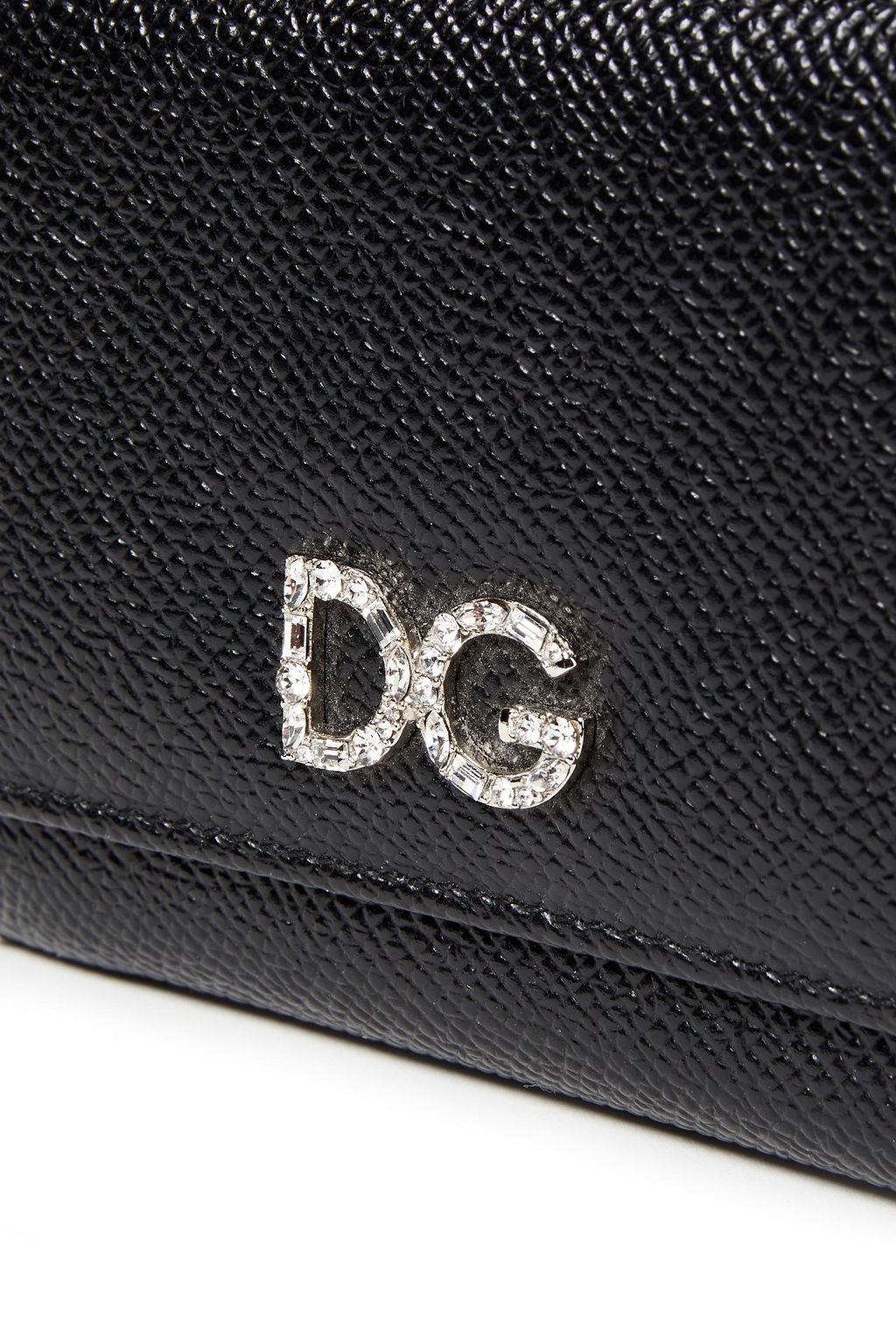 DOLCE&GABBANA Logo-embellished textured-leather wallet