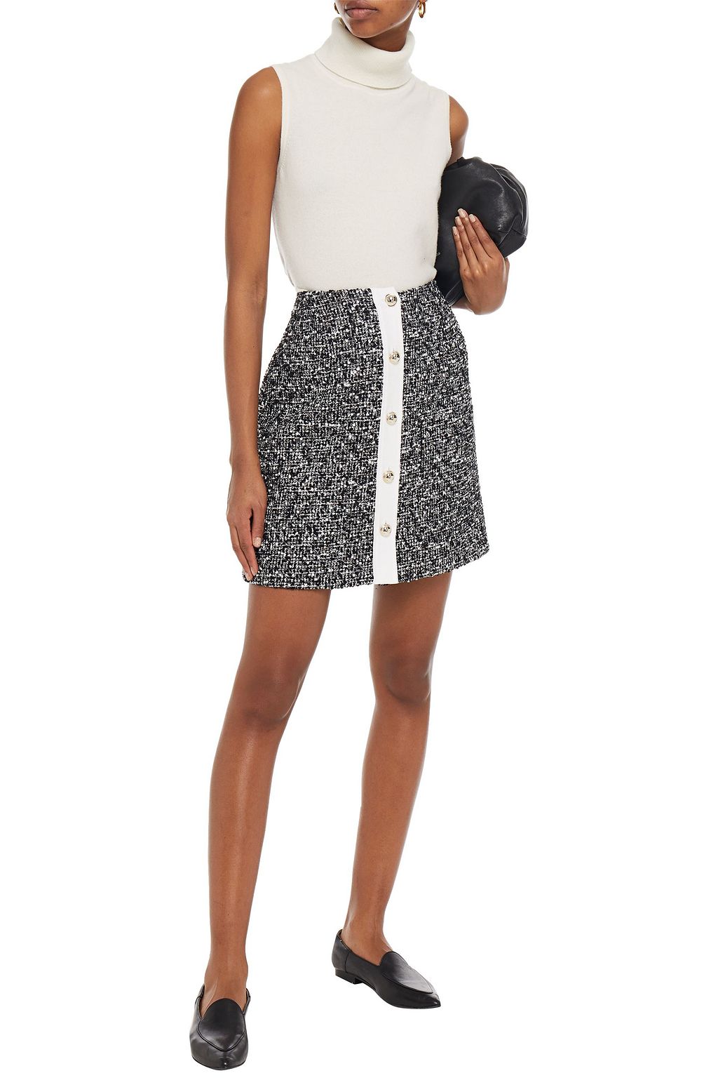 CLAUDIE PIERLOT Sasha bouclé-tweed mini skirt