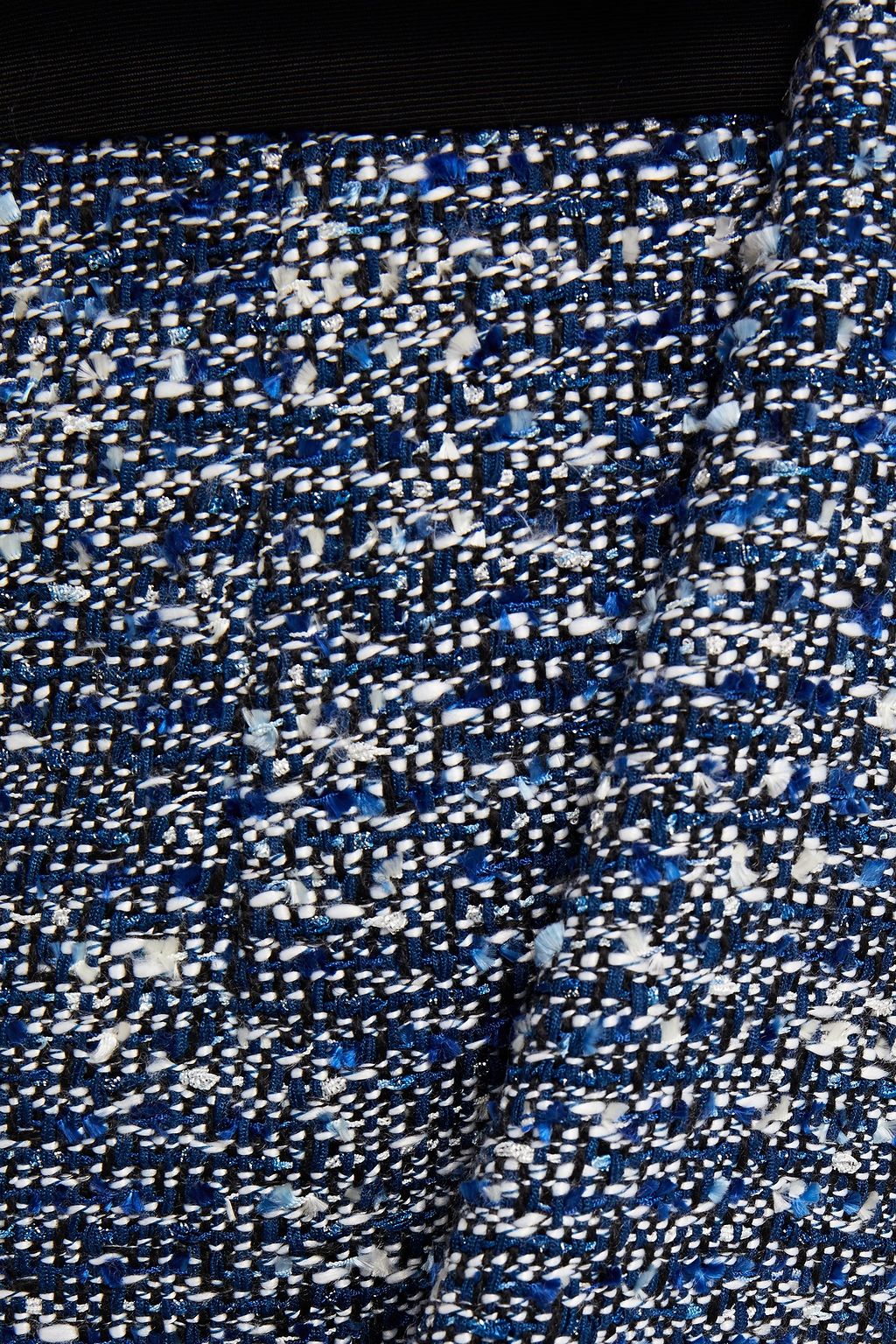 CLAUDIE PIERLOT Fringe-trimmed metallic bouclé-tweed mini skirt