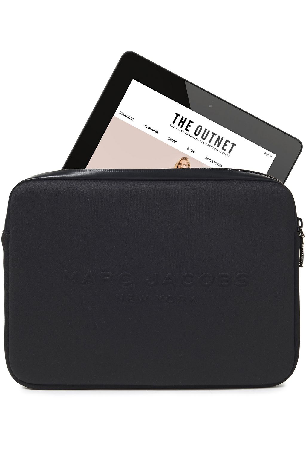 MARC JACOBS Embossed neoprene tablet case