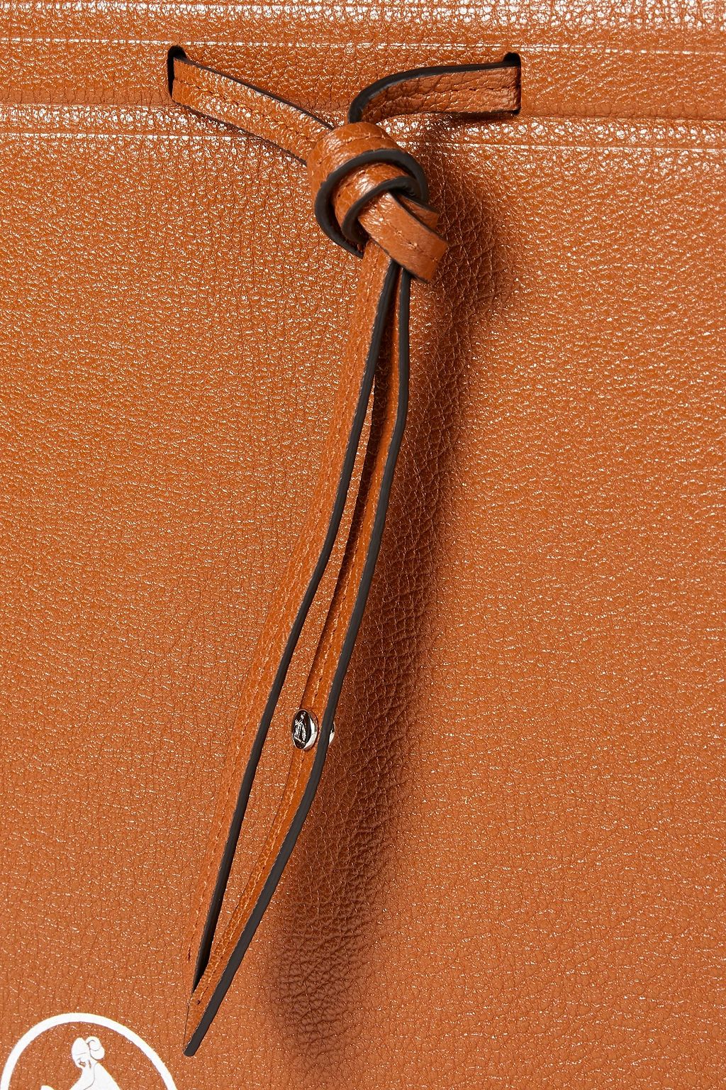 LANVIN Textured-leather travel wallet