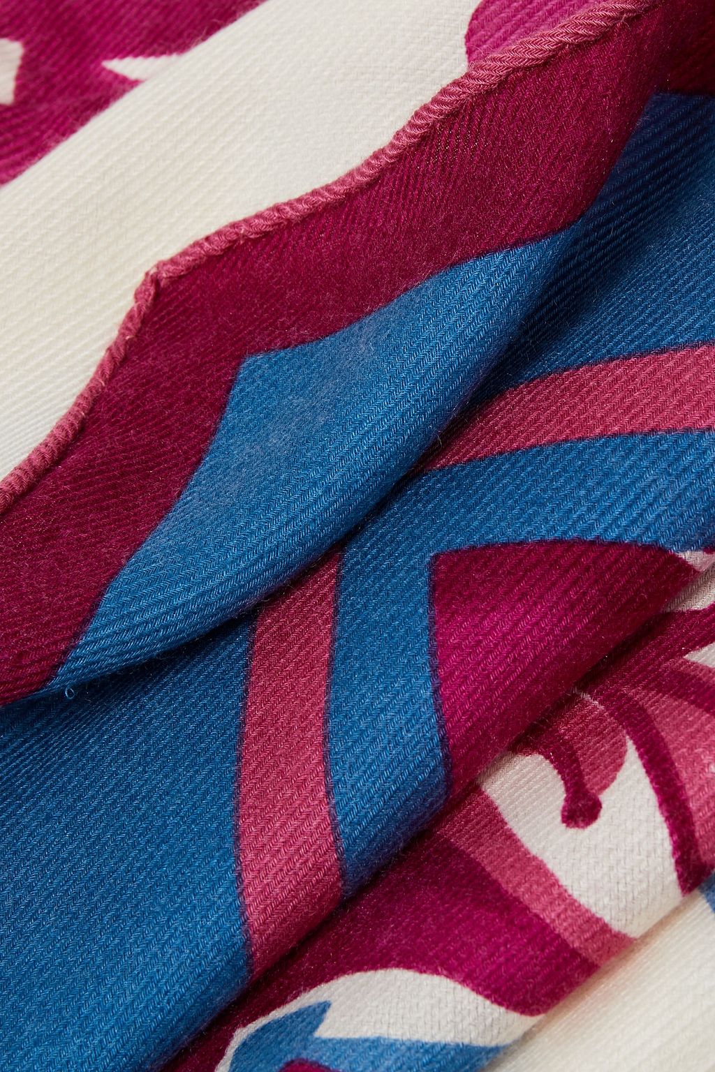 LORO PIANA Floral-print cashmere and silk-blend twill scarf