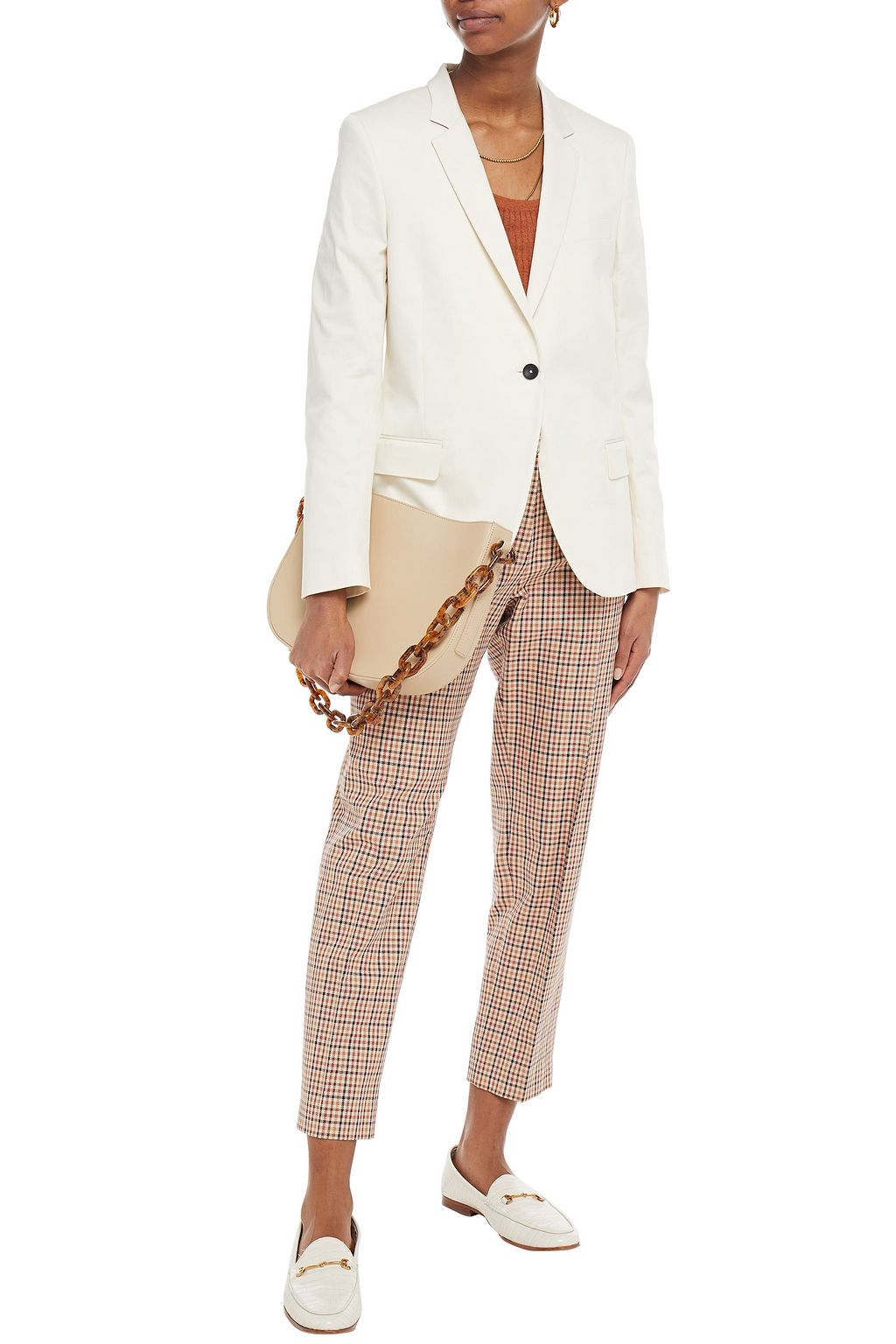 PS PAUL SMITH Blazer aus Twill aus einer Baumwollmischung