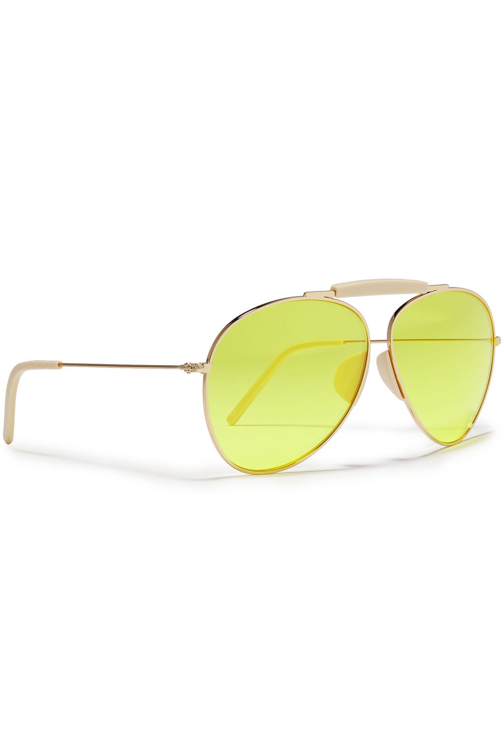 ACNE STUDIOS Aviator-style gold-tone mirrored sunglasses