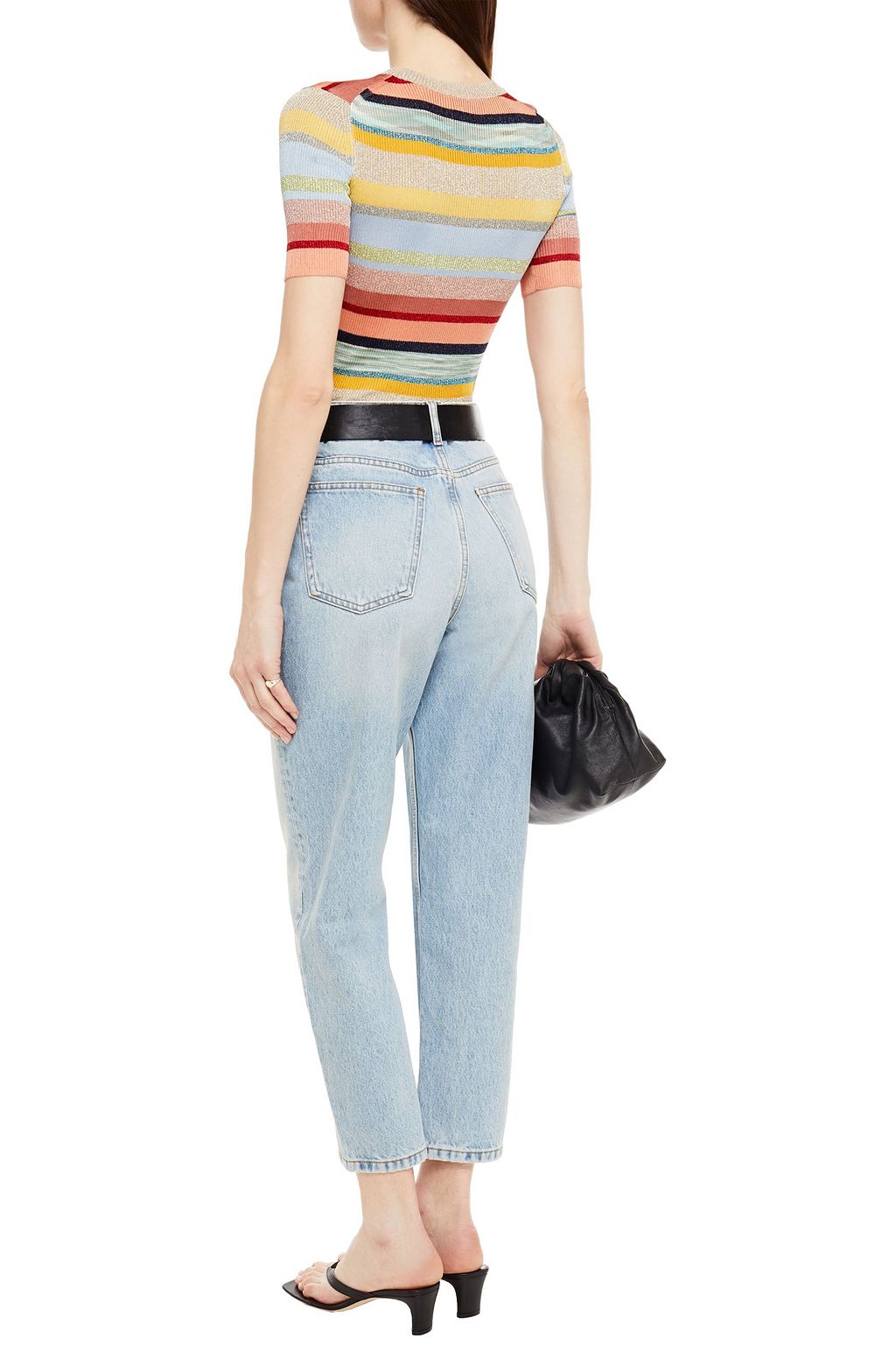MISSONI توب من نسيج محبوك بنمط مضلّع مصبوغ بألوان متداخلة