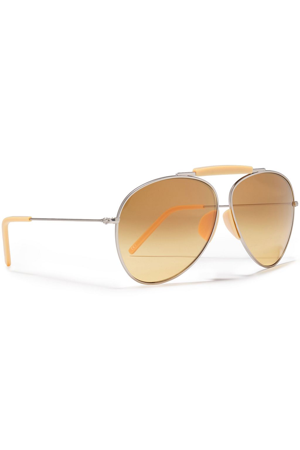 ACNE STUDIOS Aviator-style silver-tone and acetate sunglasses