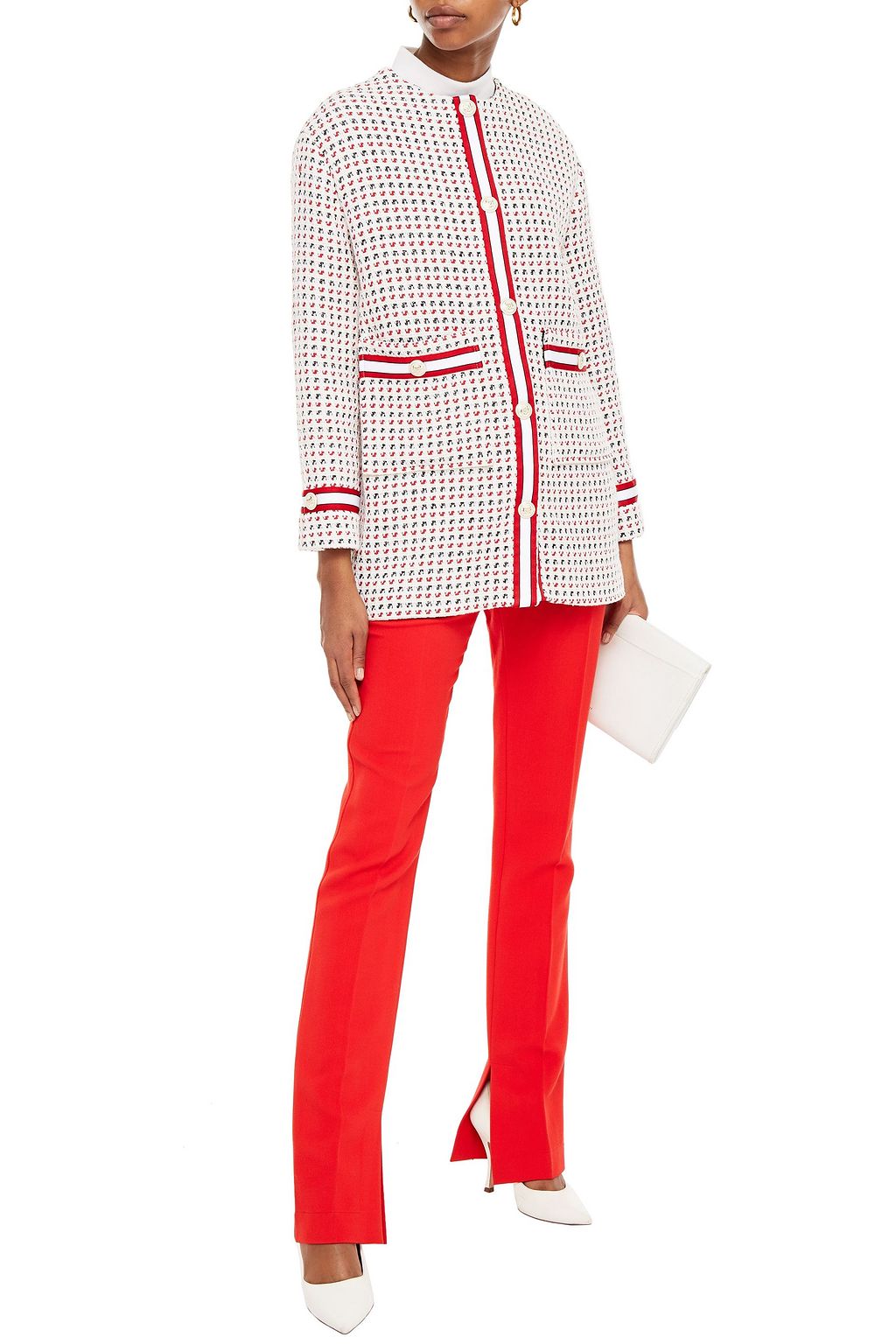 MAJE Cotton-blend tweed jacket