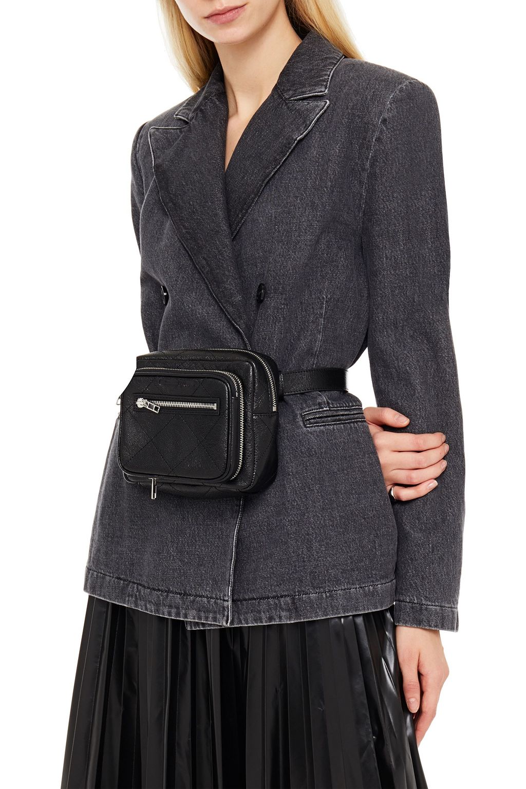 MCQ ALEXANDER MCQUEEN Loveless quilted leather belt bag