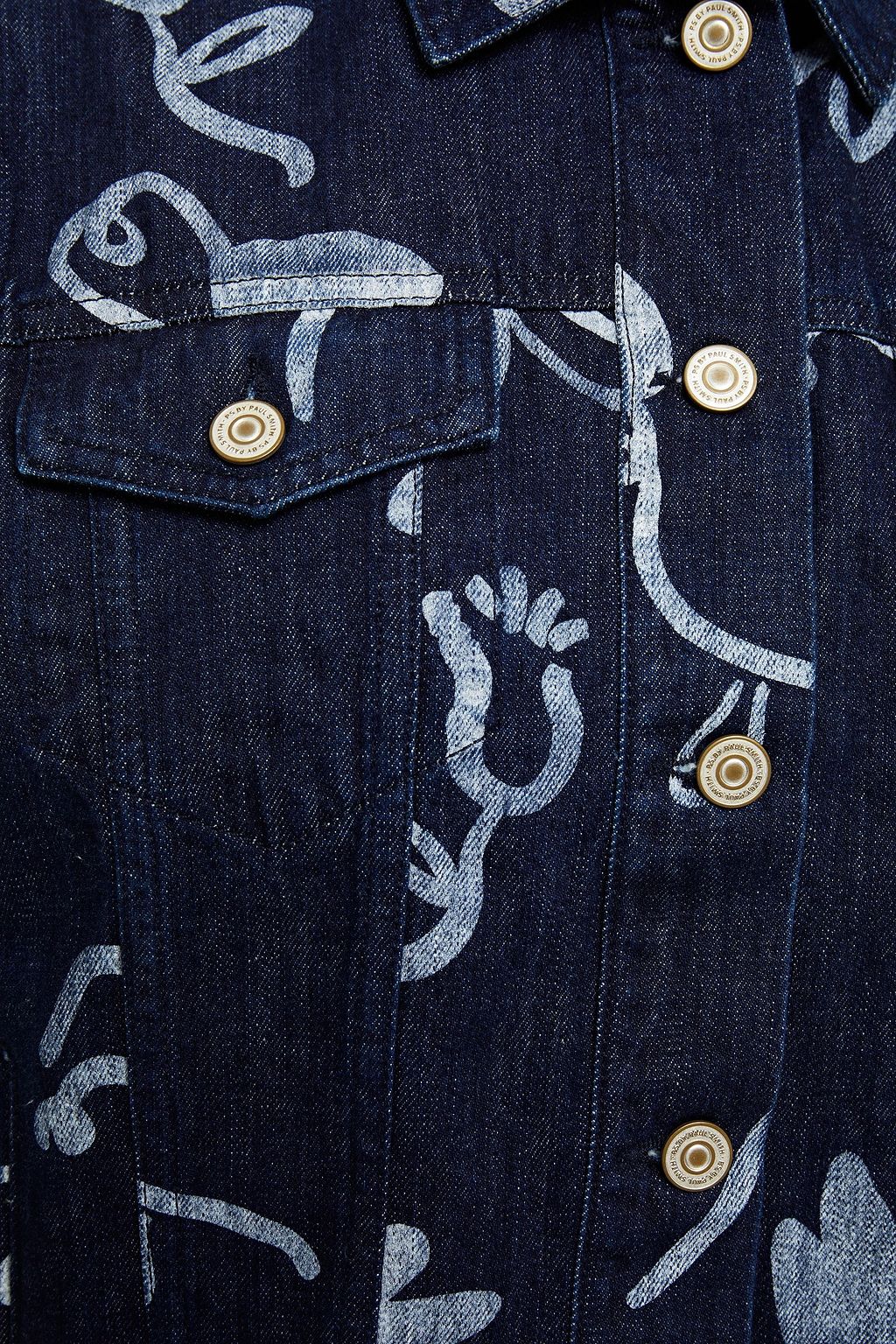 PS PAUL SMITH Floral-print denim jacket