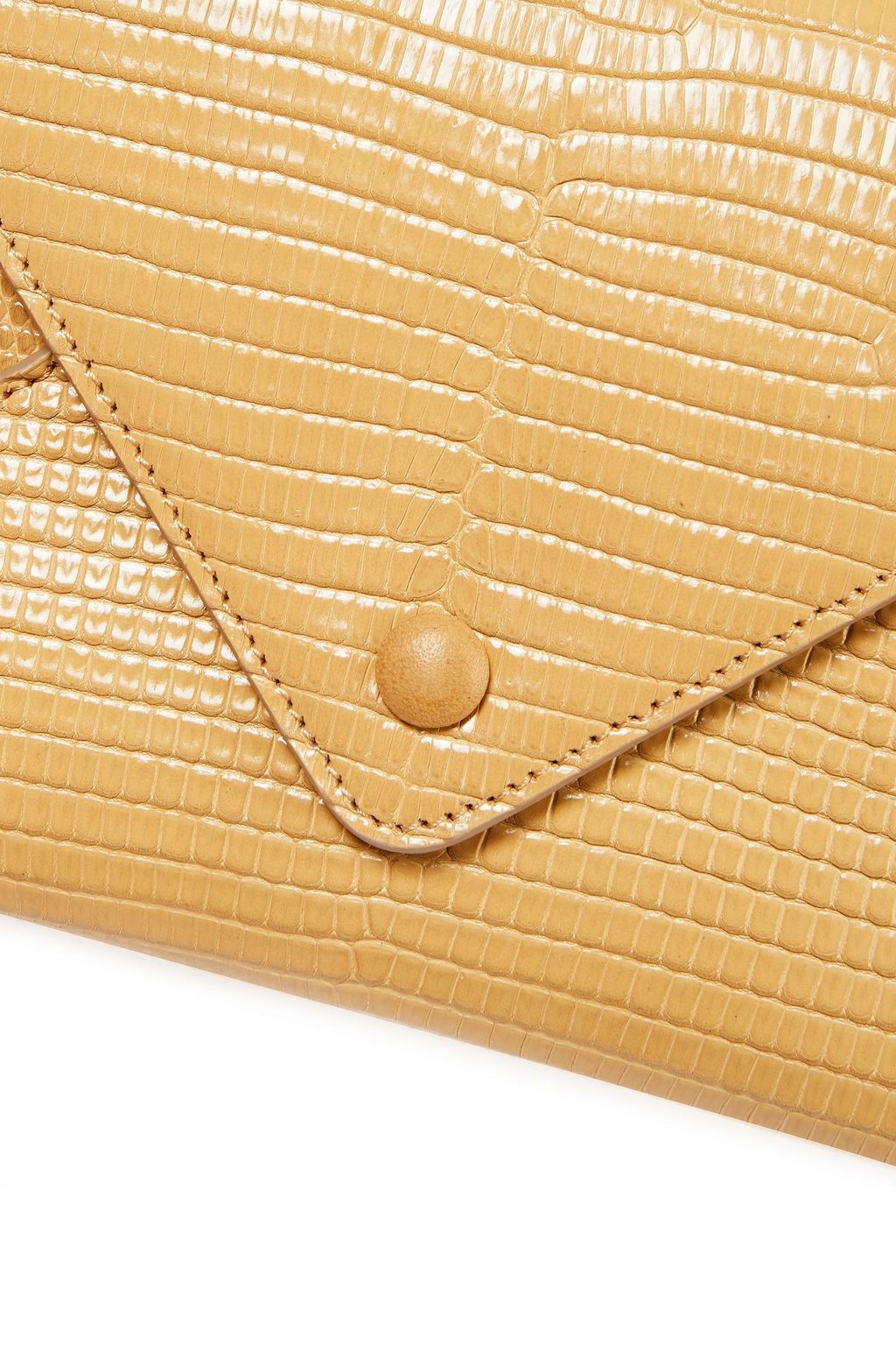 THE ROW Envelope croc-effect leather clutch