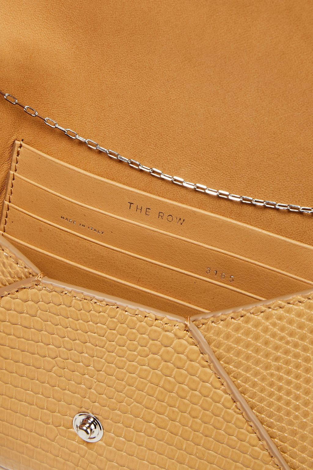 THE ROW Envelope croc-effect leather clutch