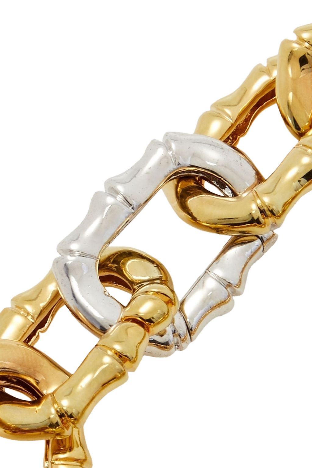 NOIR JEWELRY 14-karat gold-plated and silver-tone bracelet