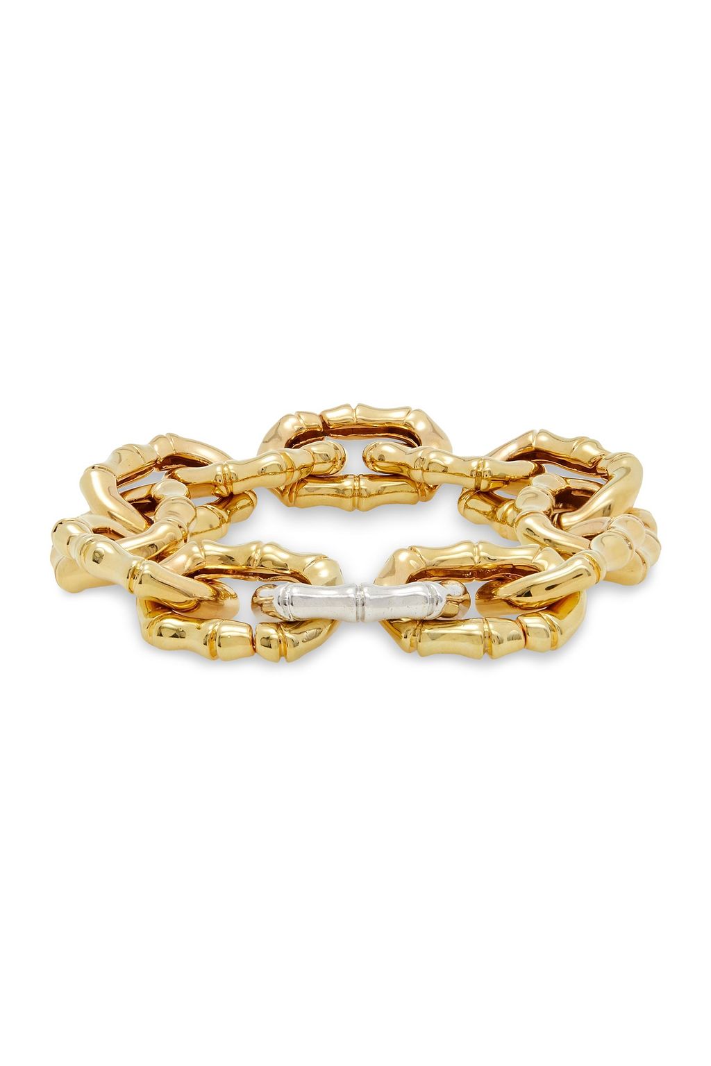 NOIR JEWELRY 14-karat gold-plated and silver-tone bracelet