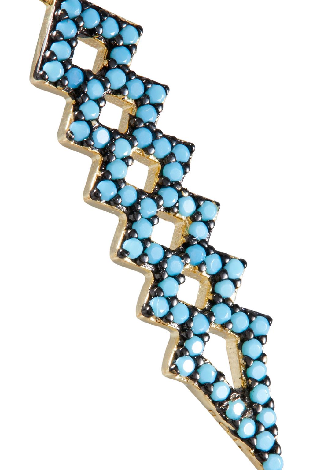 NOIR JEWELRY 14-karat gold-plated stone earrings