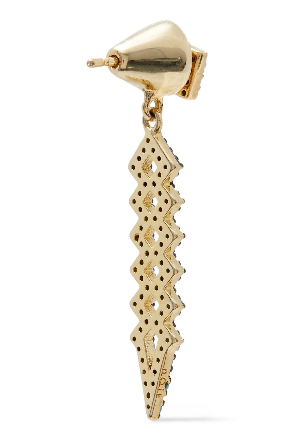 NOIR JEWELRY 14-karat gold-plated stone earrings