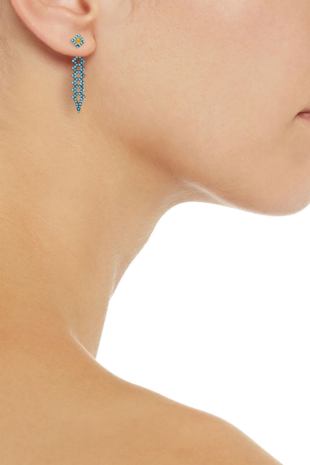 NOIR JEWELRY 14-karat gold-plated stone earrings