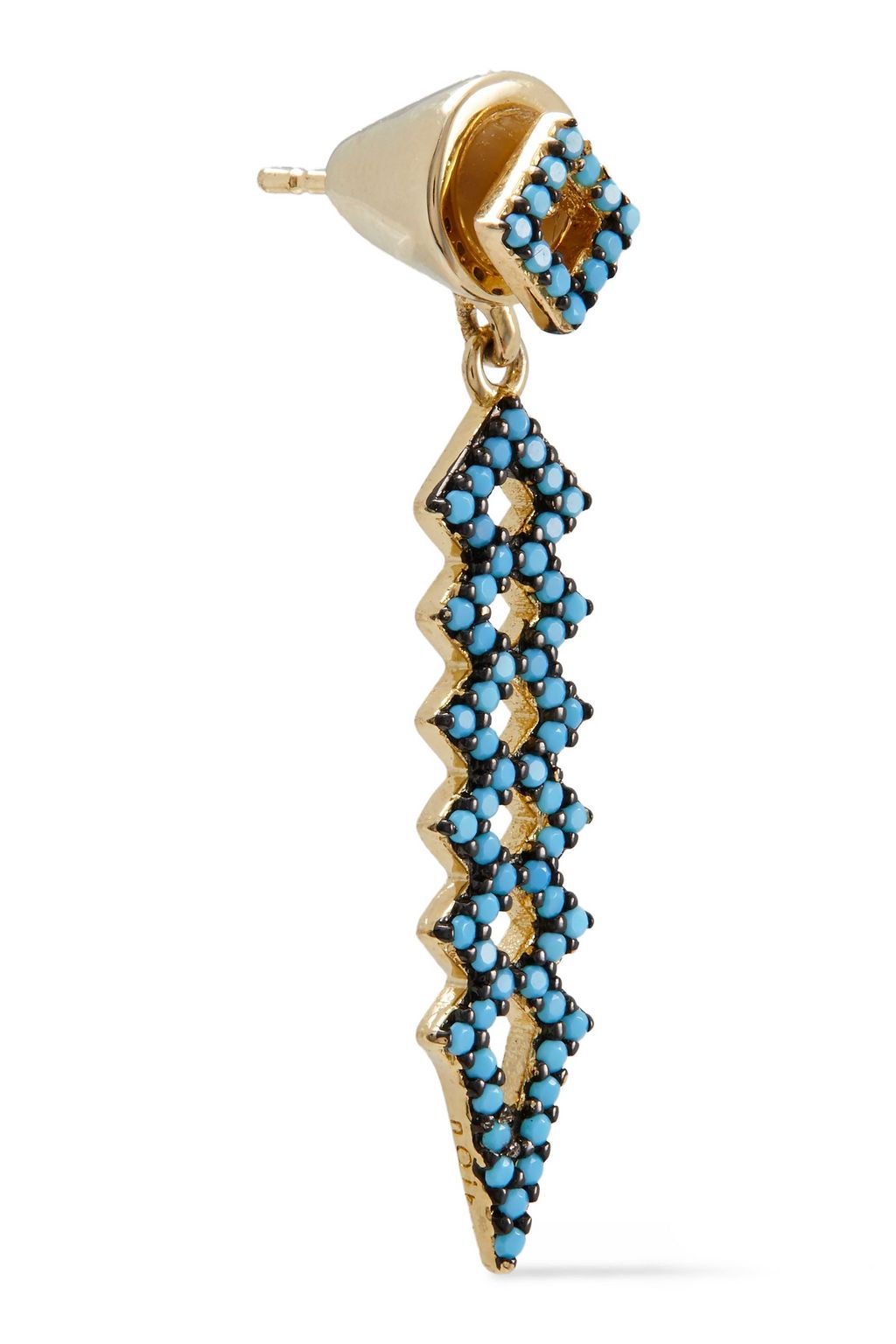 NOIR JEWELRY 14-karat gold-plated stone earrings