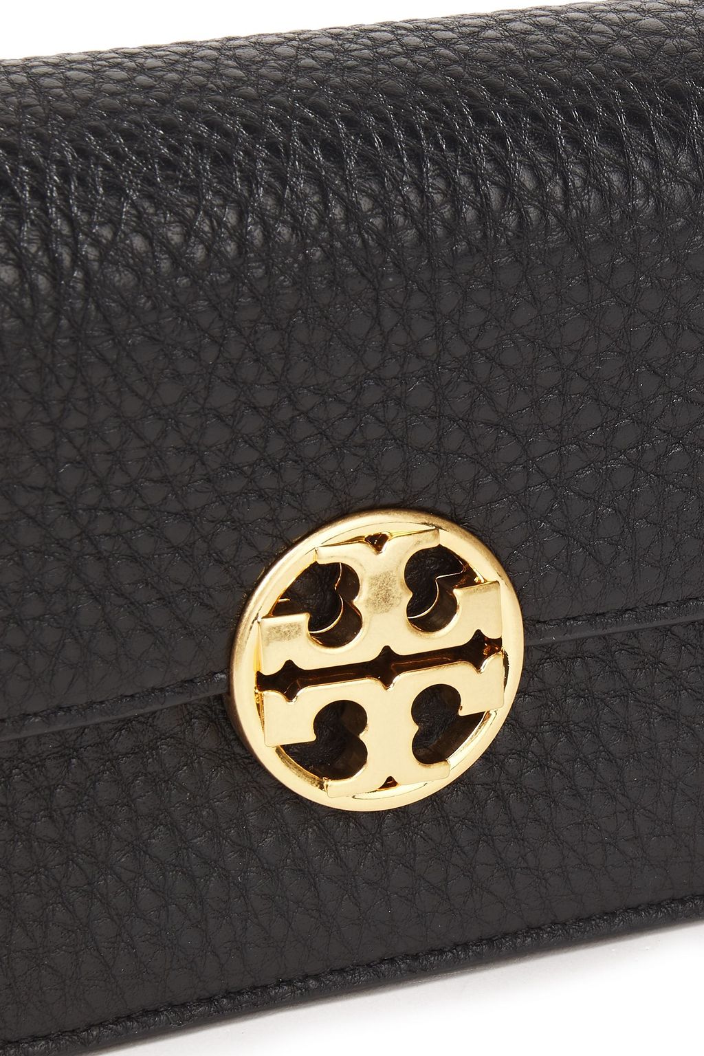 TORY BURCH Chelsea pebbled-leather clutch