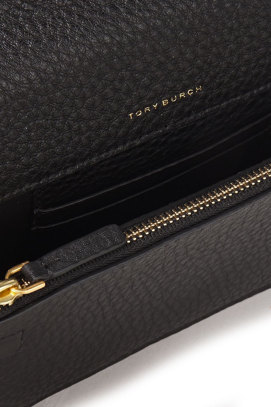 TORY BURCH Chelsea pebbled-leather clutch