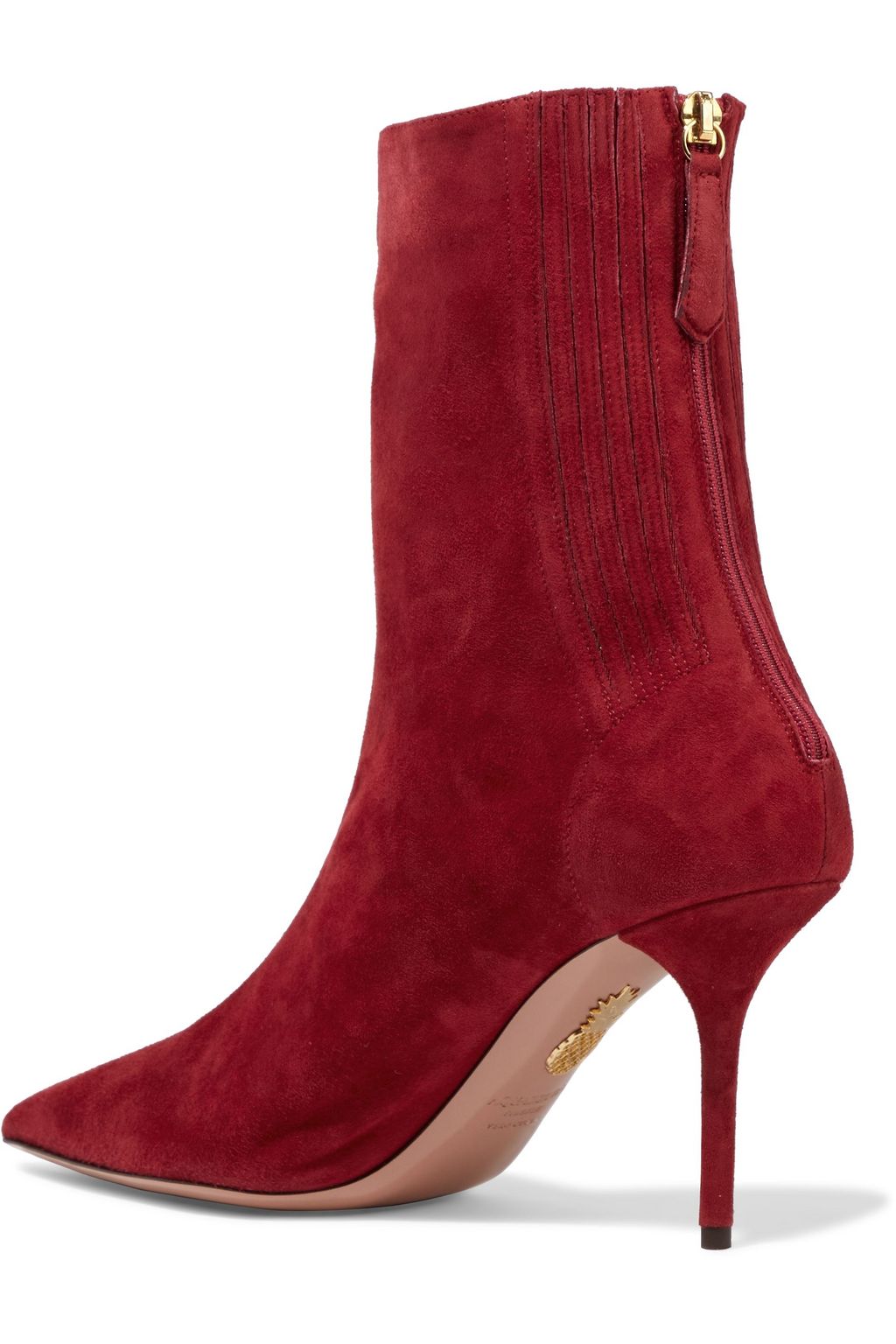 AQUAZZURA Saint Honore 85 suede ankle boots