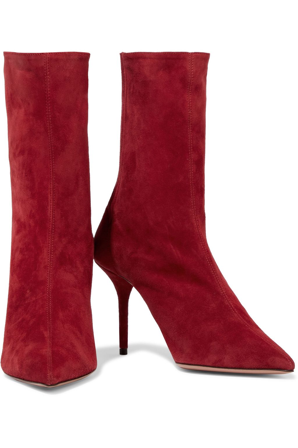 AQUAZZURA Saint Honore 85 suede ankle boots